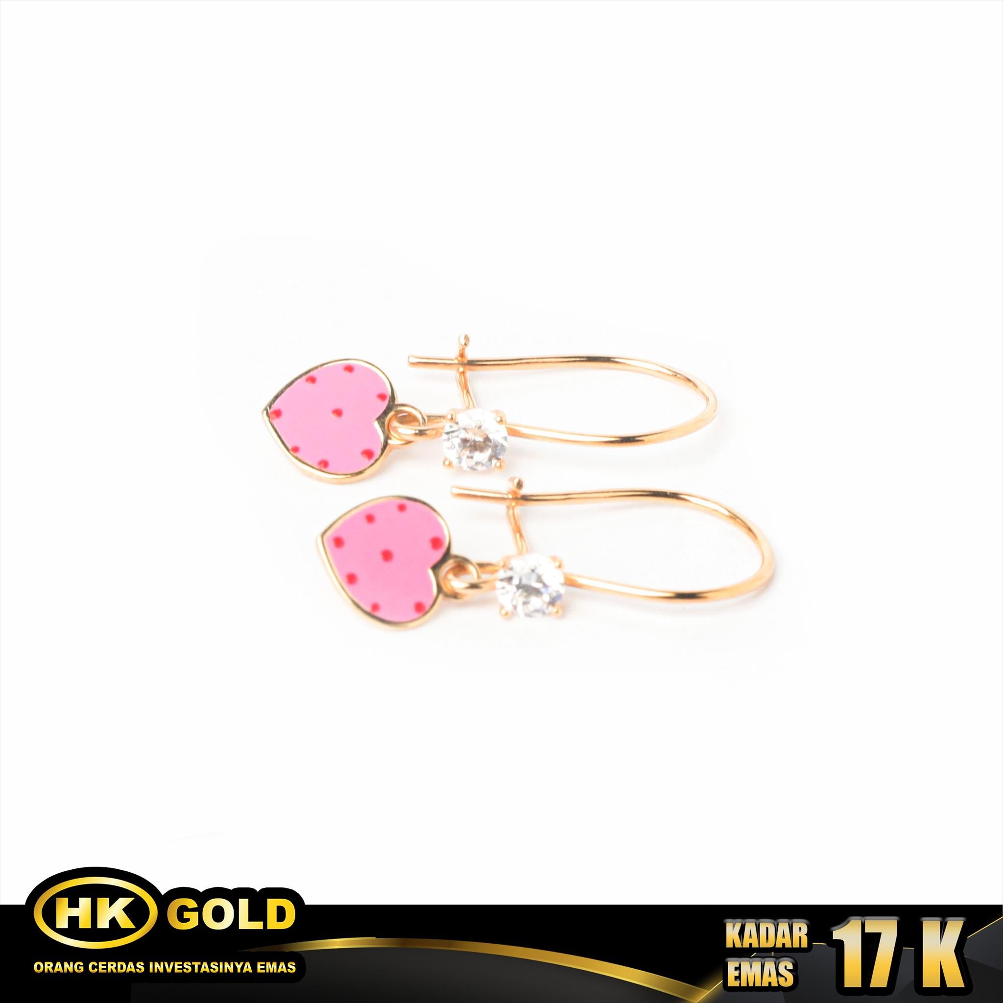 Anting Emas 17K Type 177 Anak HK GOLD