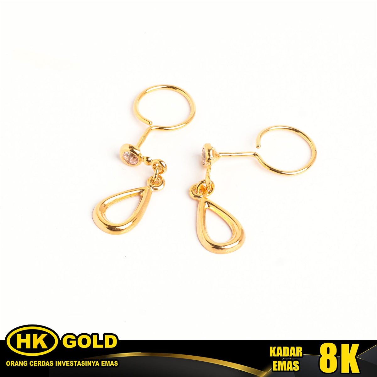 Giwang Emas 8K Tusuk Wanita Type 394 HK GOLD