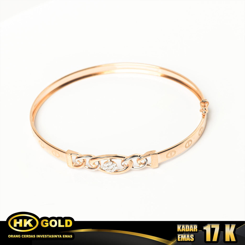 Gelang Emas 17K Type 956 HK GOLD