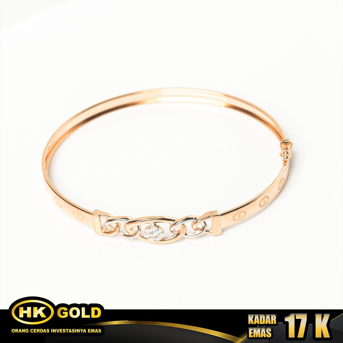 Gelang Emas 17K Type 956 HK GOLD