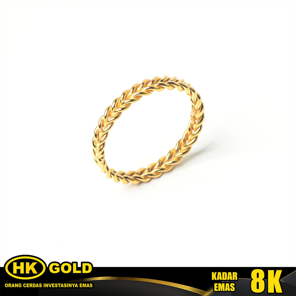 Cincin Emas 8K Type 1611 Helix  HK GOLD