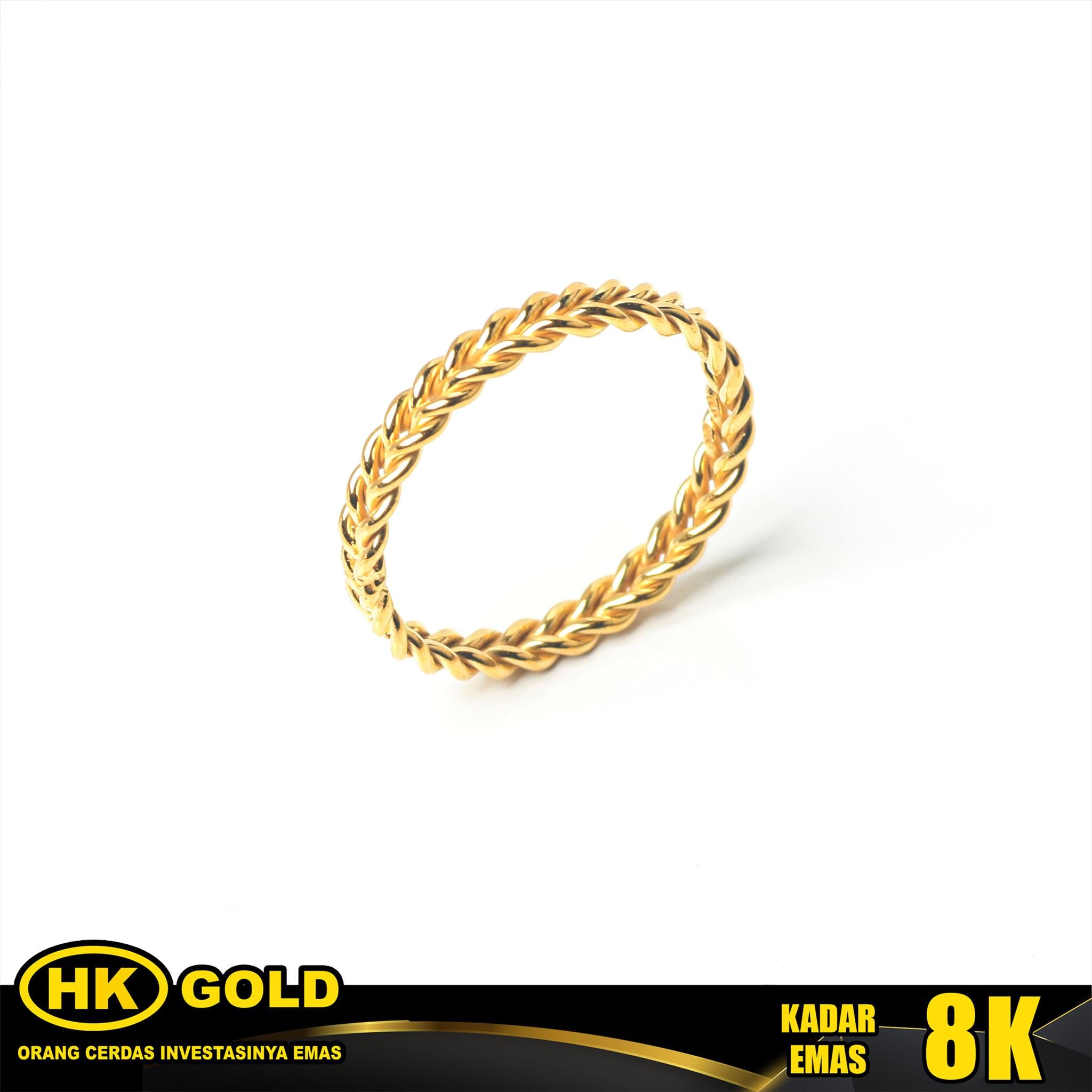 Cincin Emas 8K Type 1611 Helix  HK GOLD