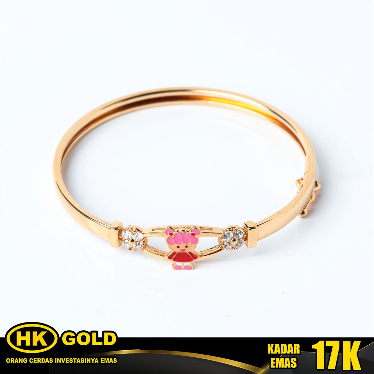 Gelang Emas 17K Bangle Anak Type 1298 HK GOLD