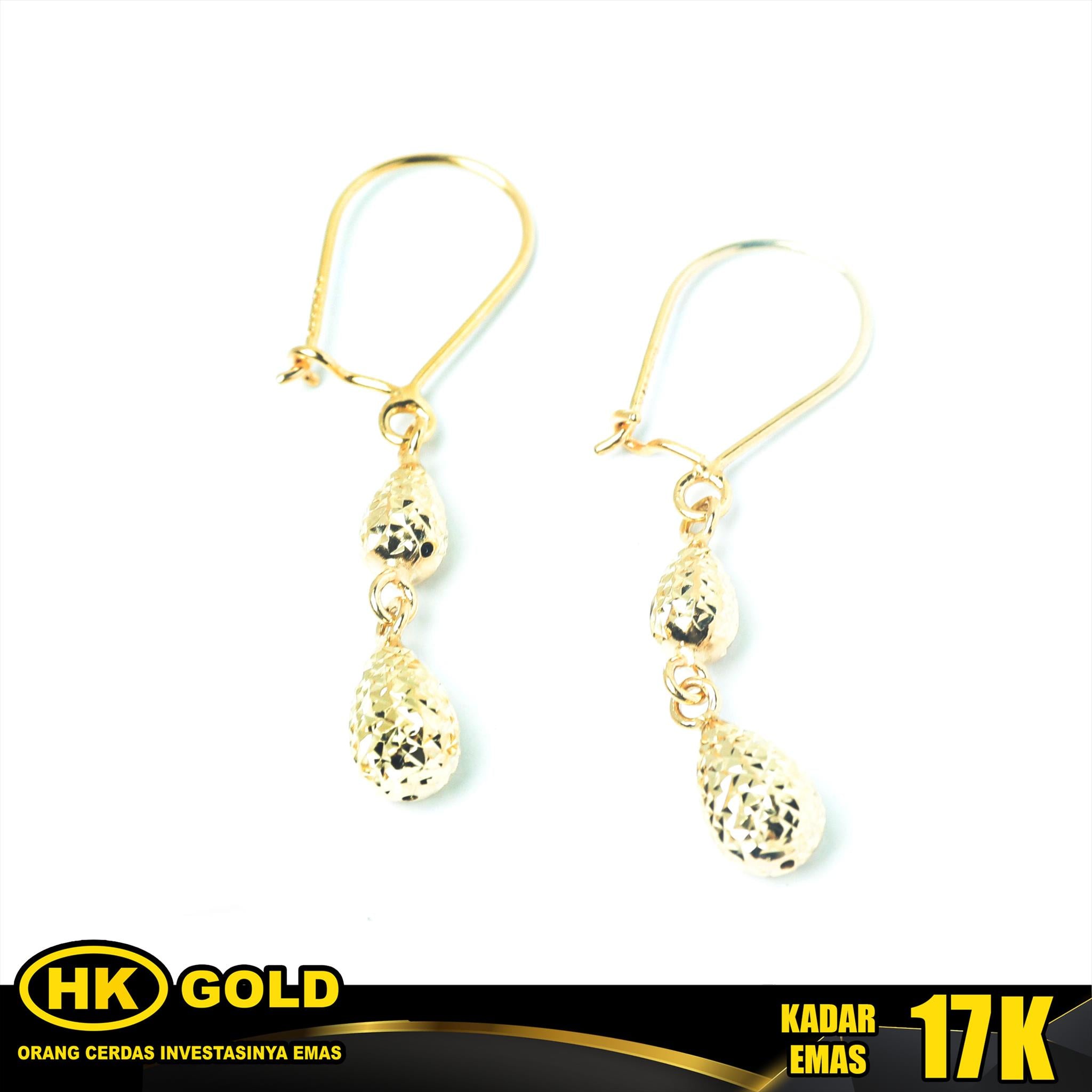 Anting Emas 17K Type 226 HK GOLD