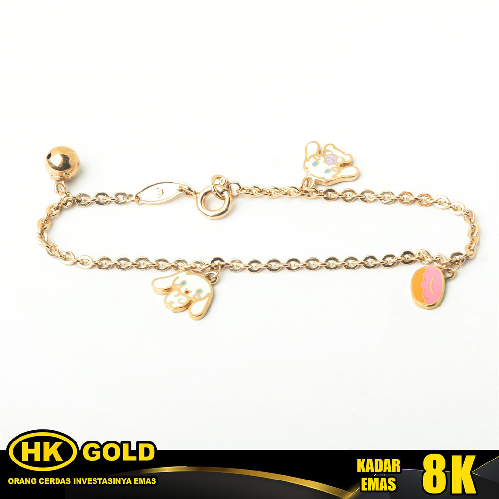Gelang Emas 8K Bracelet Anak Type 2219 HK GOLD