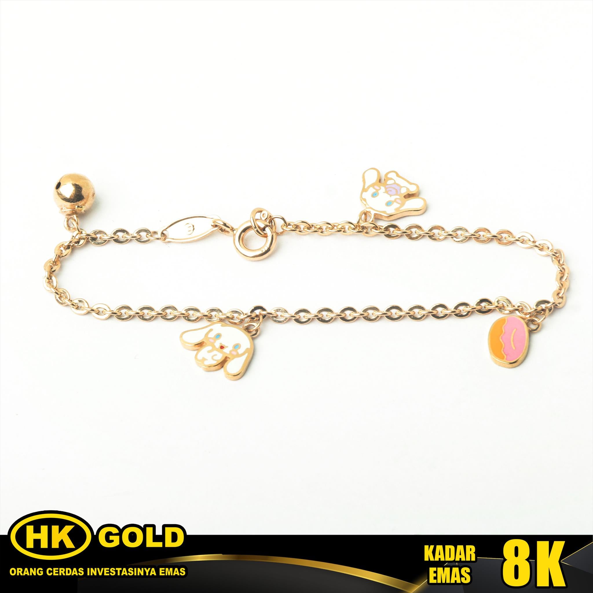 Gelang Emas 8K Bracelet Anak Type 2219 HK GOLD