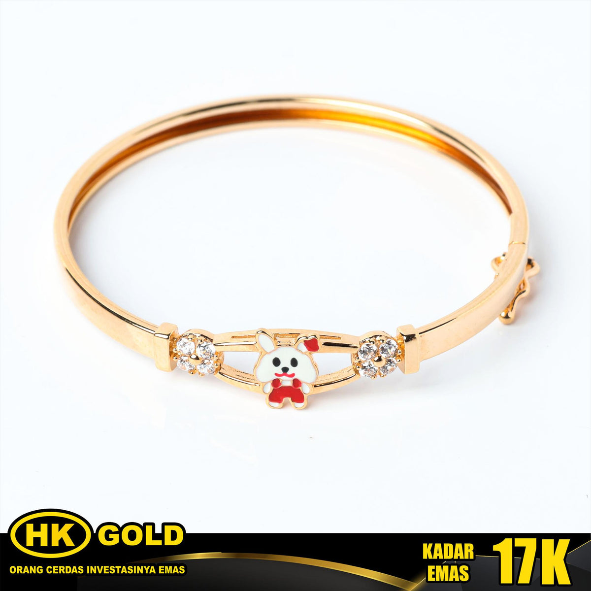 Gelang Emas 17K Bangle Anak Type 1298 HK GOLD