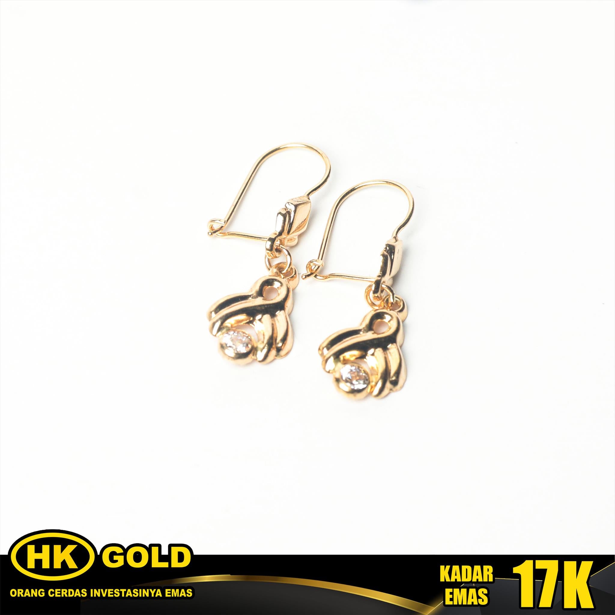 Anting Emas 17K Type 221 HK GOLD