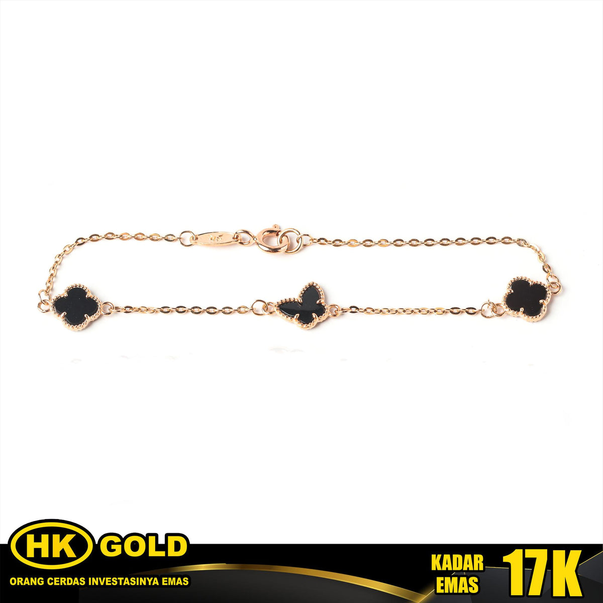 Gelang Emas 17K Bracelet Wanita Type 1292 HK GOLD