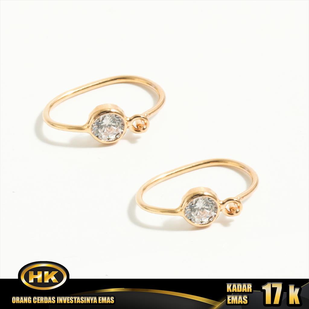 Anting Emas 17K - Tindik  - HK Gold